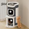 Small Apartment Cat Multi-cat Sisal Barrel with Tower Scratching Tree Climbing 3 Caves Pad Multi-tier