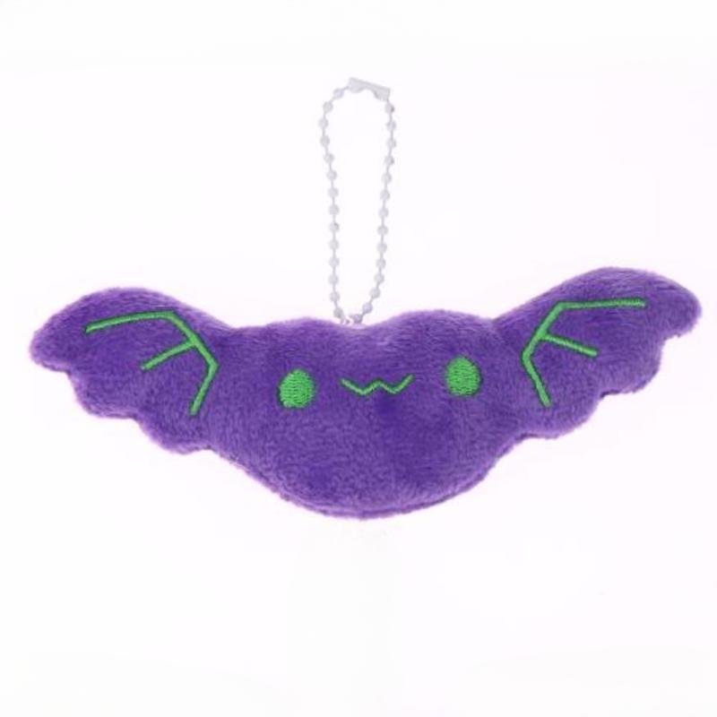 

Cute Stuffed Plush Bat Keychain Halloween Mini Plush Doll Bag Pendant Key Accessories Gift Backpack Ornament фиолетовый