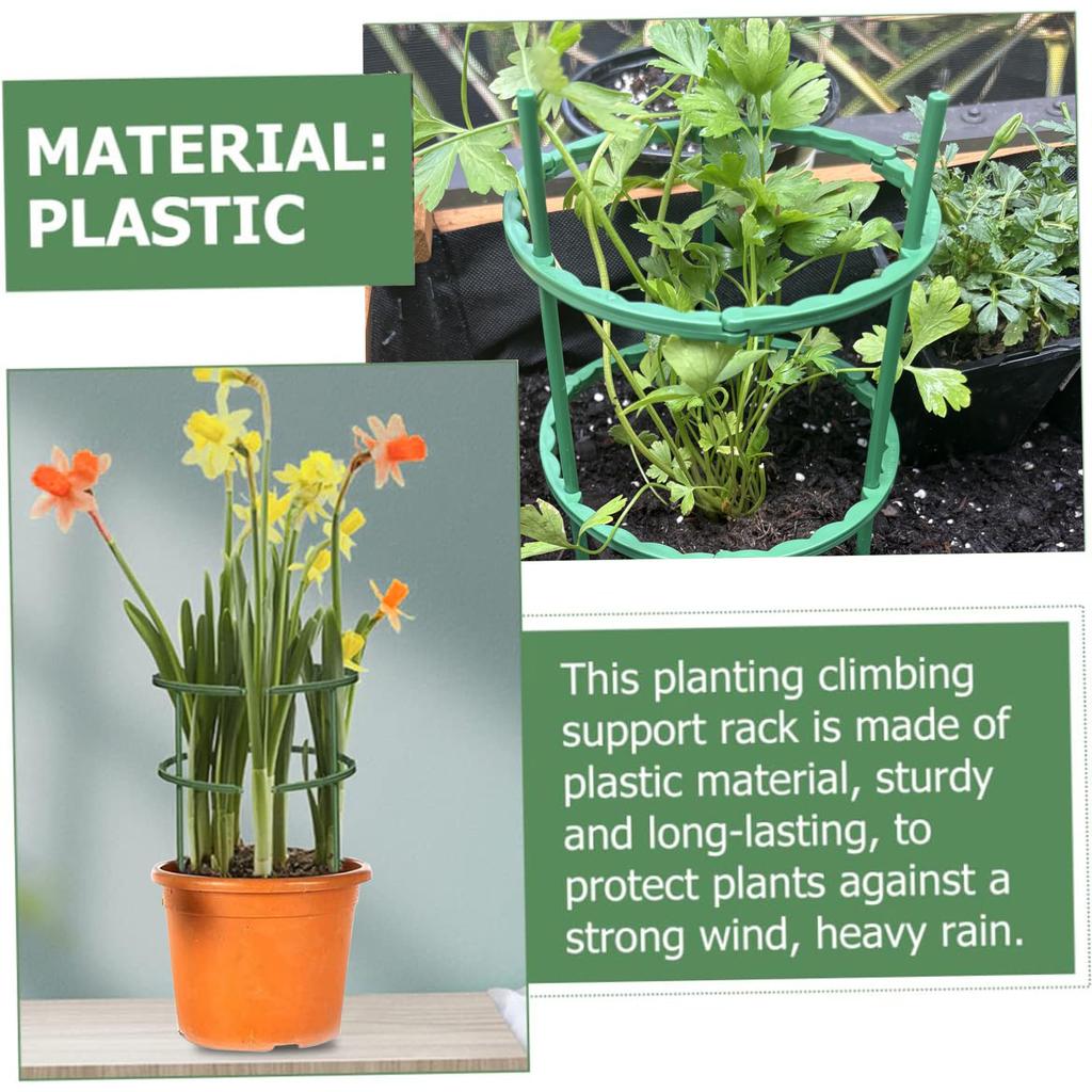 4/8set Plastic Plant Support Pile Stand Plant Support Pile for Flowers Greenhouses Arrangement Fixing Rod Holder Garden Tools