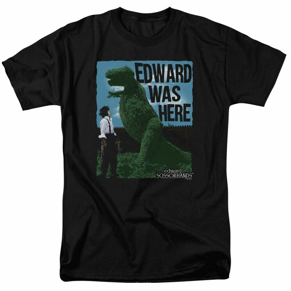 26 Edward Scissorhands Edward Was Her T Shirt Mens Licensed Classic Movie Tee Black Unisex T-Shirt XXXL