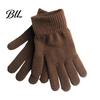 Cold Weather Accessories for Men Women Winter Thermal Gloves Women, Thickened Velvet Lined Mittens, Knit Five Finger Elastic Wrist Cuff Gear with Rib