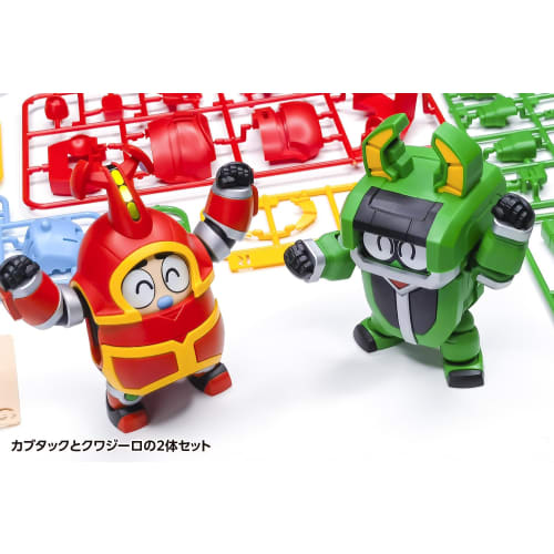 Wave Tachibana Neko Kogyo QOSMOS Series Bee Robo Kabutack Kabutack & Kwaziro Set, Non-Scale, Approximately 10cm Tall, Pre-Colored Plastic Model Kit, K