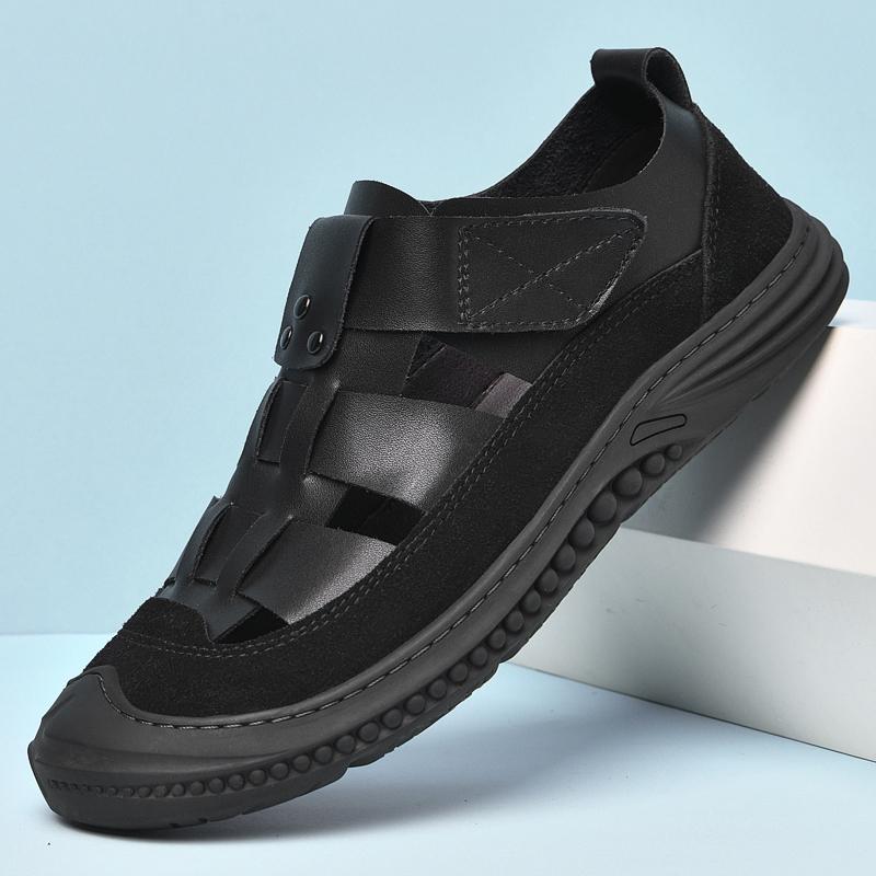 

Новые летние мужские сандалии на мягкой подошве, мужская обувь из мягкой кожи, Нескользящие повседневные мужские сандалии в римском стиле, Нескользящие носимые 47