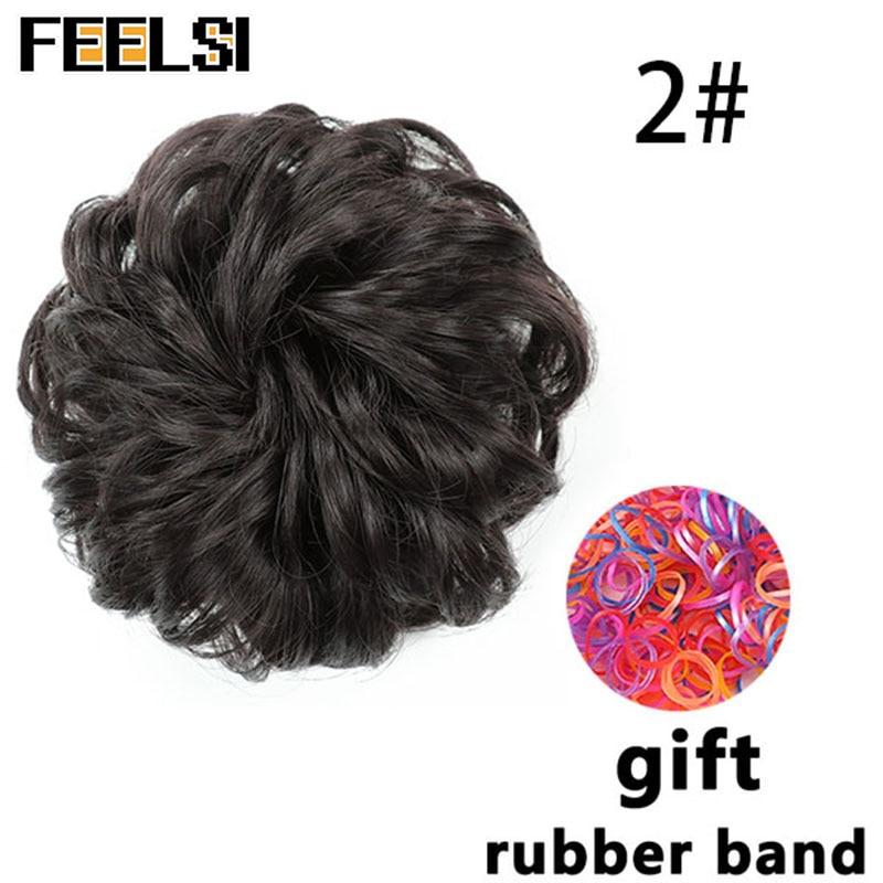 Chignon ondulat de damă cu bandă elastică de cauciuc Scrunchie sintetic pentru păr înfășurat Coc dezordonat posturi