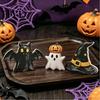 Cute Halloween Ghost Decor 3Pcs Decoration, Resin Micro Landscape Miniature Figurines, Kids Decoration Pumpkin Fairy Garden Ornament for Home
