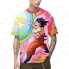 Lato Nowe 2024 Gorące Mężczyźni Japonia Anime Goku Cały Nadruk 3D Cosplay Dzieci Ulica Koszulki Unisex Duży Rozmiar Top