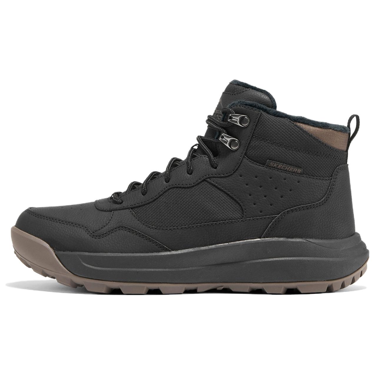 Skechers Men's Black Street Wear Warm Comfortable Durable Mid-Calf Snow Boots Boots 211261-Blk Cm