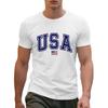 Mens USA Shirt American Flag T-Shirt 4th of July Patriotic Short Sleeve Tee