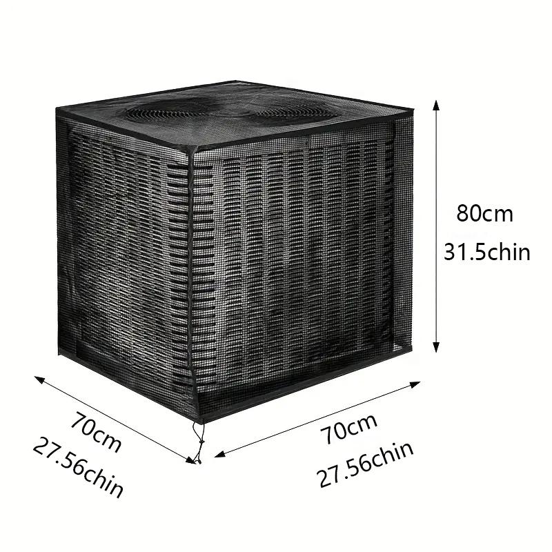 All-Season Outdoor AC Cover - Black Mesh, Sleek Design for Window Units, Weather Resistant Shield