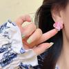 New Korean Romantic Resin Flower Stud Earrings for Women Girl Cute Aesthetic Charm Vintage Fashion Jewelry Accessories Wholesale