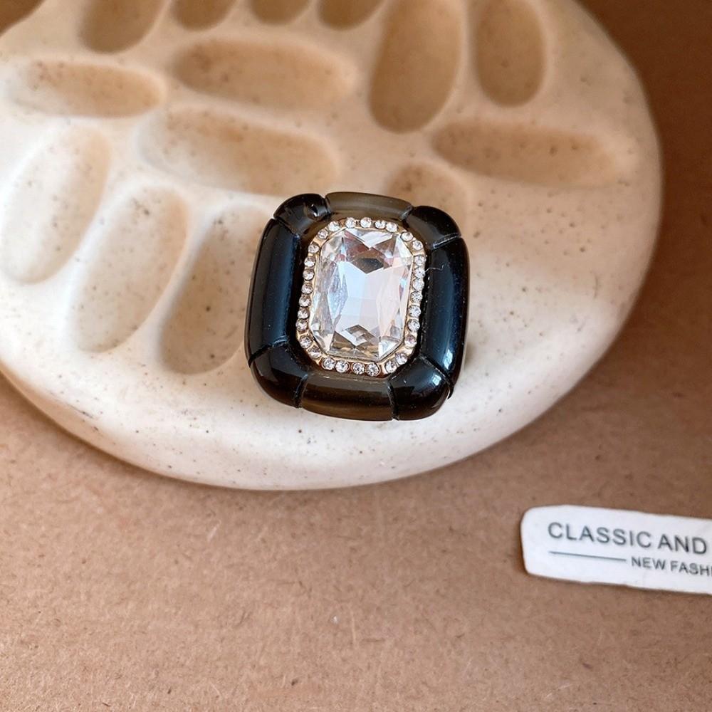 Exaggerated Acrylic Resin Ring Candy Color Big Dome Plain Ring Geometric Ring Jewelry Gifts