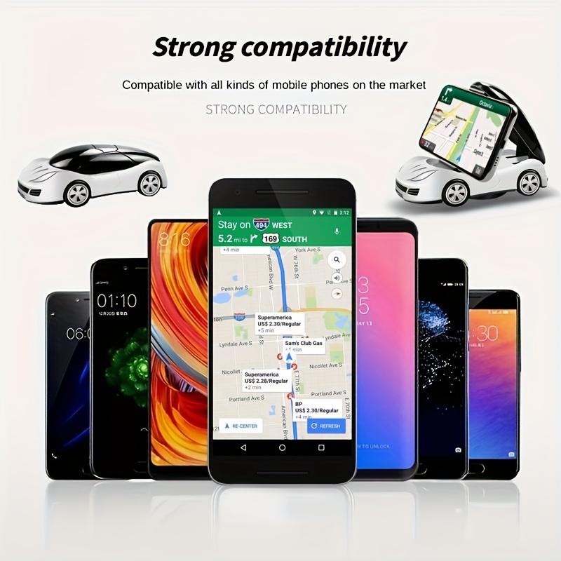 Suporte de telefone para modelo de carro, suporte dobrável para painel de carro, suporte para telefone, rotação de 360°, suporte universal para telefone celular, acessórios para carro