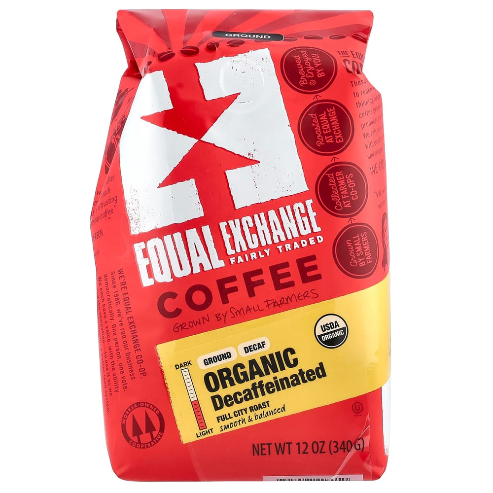 Equal Exchange Decaffeinated Full City Roast Ground Coffee 340g (12oz) 340g - 1 ea