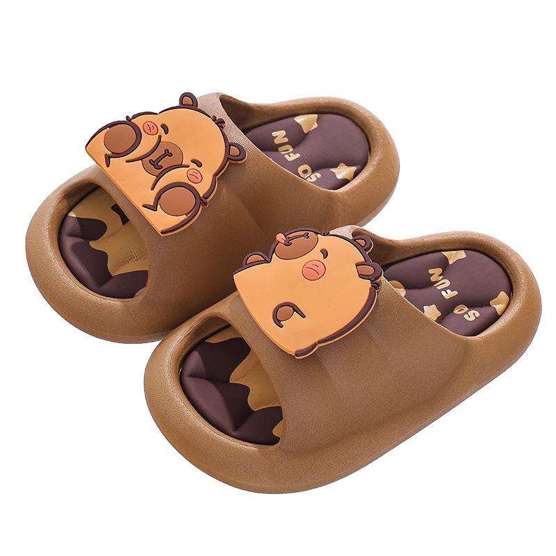 Kapibara Children's Summer Sandals Boys Non-Slip Soft Sole Indoor Bathing Parent-Child Kids Beach Slippers