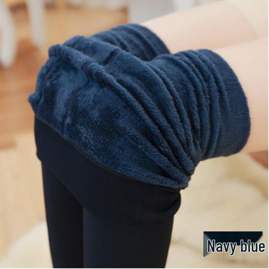 Women's Velvet Thickened Leggings - Plus Size, Korean Style, Pearl Velvet, 200g Warmth for Autumn and Winter