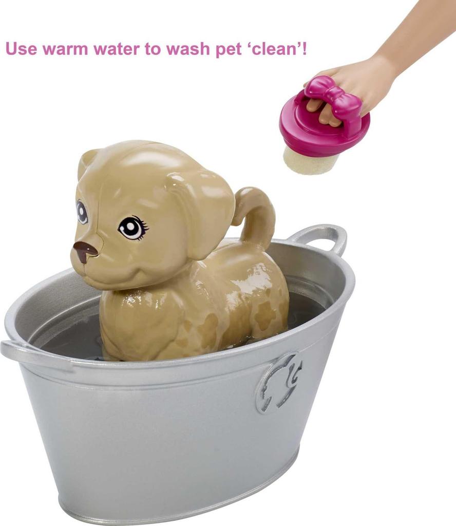 Barbie Pet Care Set Accessories for Ages 3 and Up (Dress-Up Doll, Set) (FXH11)