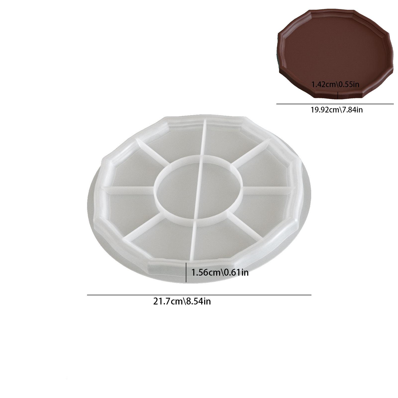 Simple Storage Tray Silicone Mold DIY Octagonal Dish Plate Decoration Gypsum Ceramic Mold белый