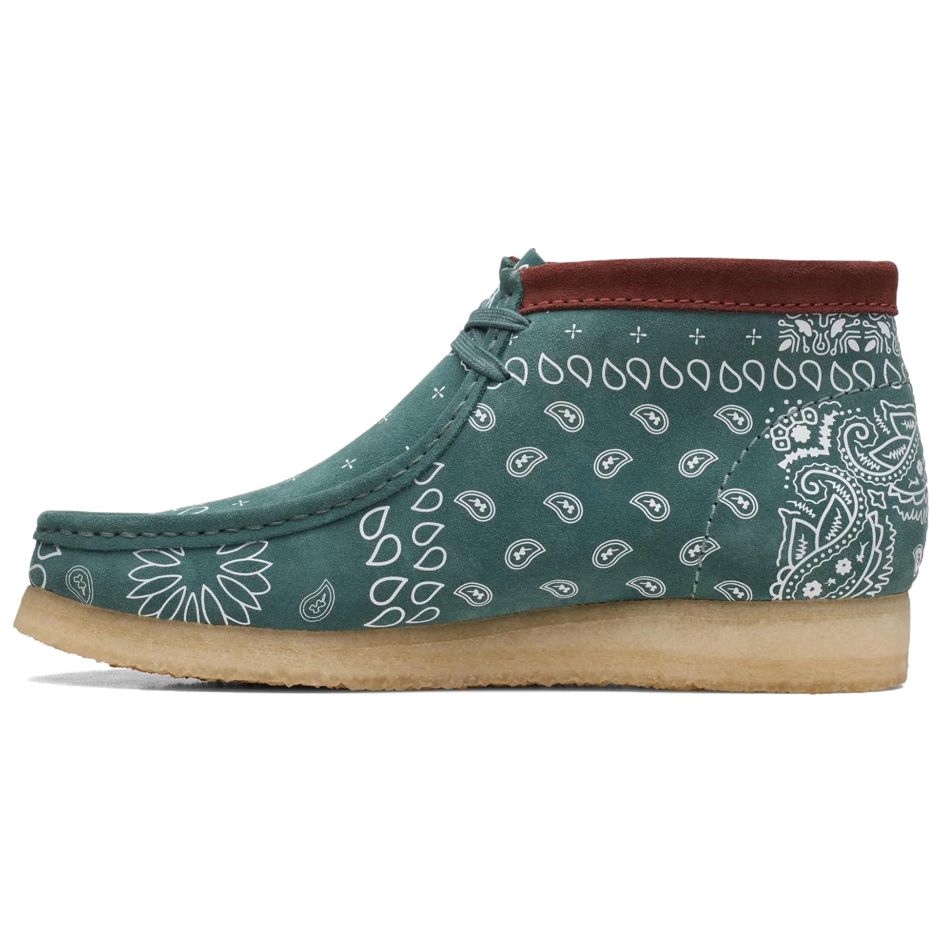 Clarks Originals Wallabee zābaki Zaļi Paisley