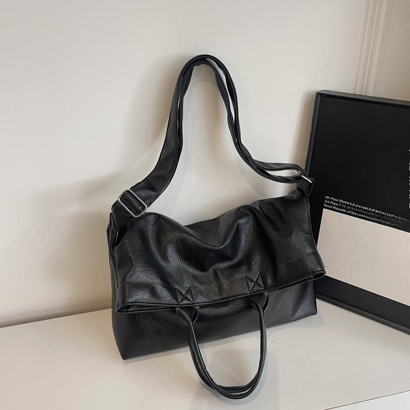

Large-capacity Crossbody Bag Summer Single-shoulder Underarm Bag High Appearance Level Retro Commuter Tote Bag чёрный