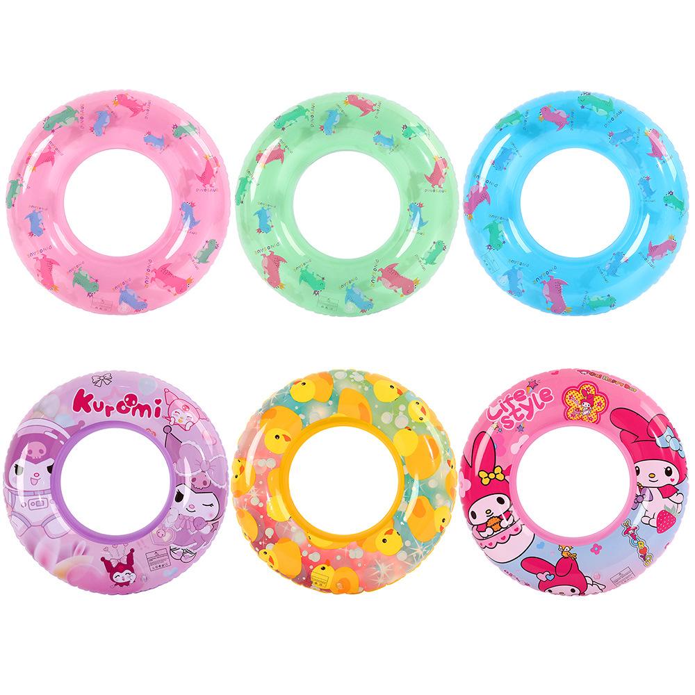 Cartoon Anti-Rollover Thickened PVC Underarm Swimming Ring for Kids - Eco-Friendly and Safe Lifebuoy