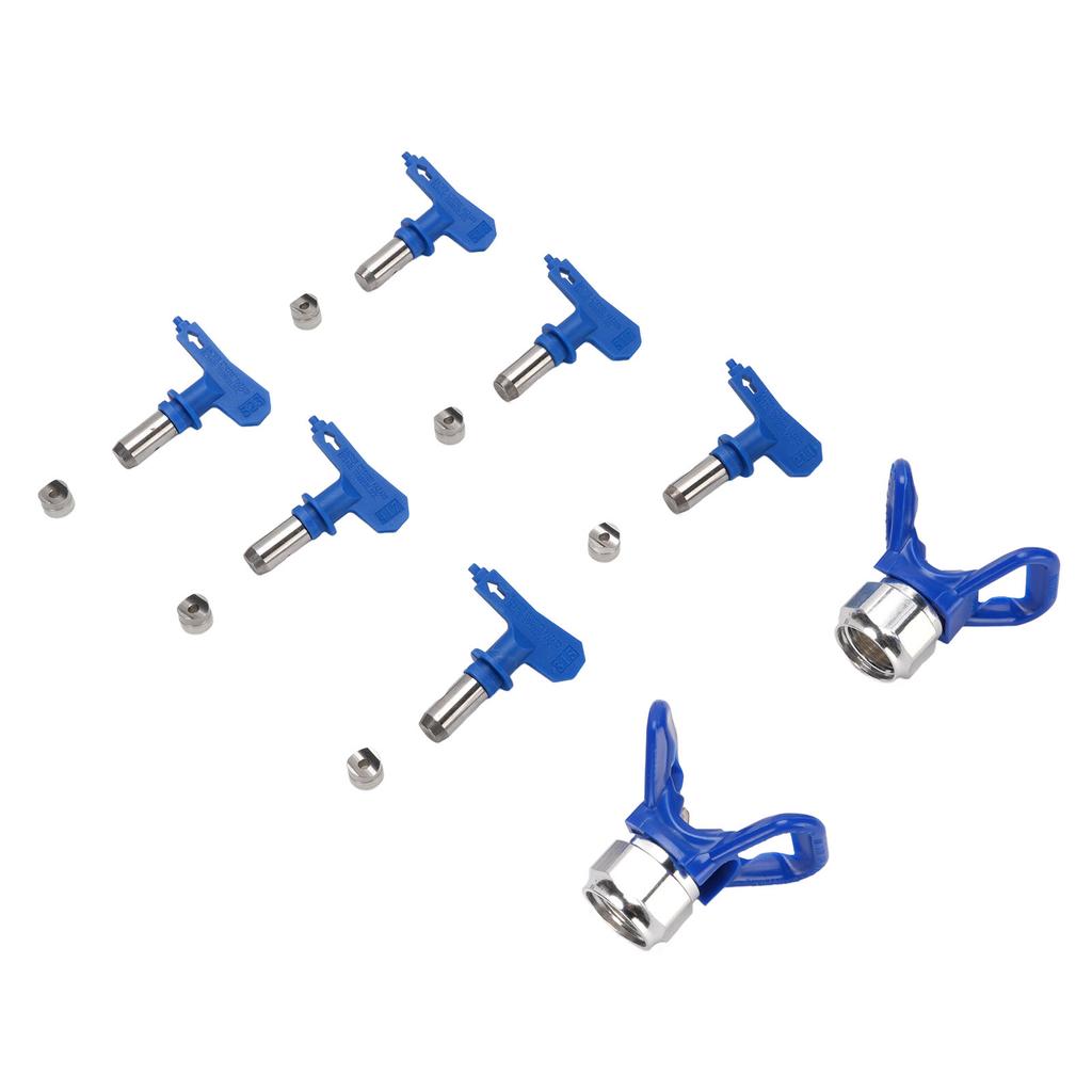 Airless Sprayer Spray Tip Set 211 315 417 517 515 523 Airless Sprayer Nozzle with 2PCS Nozzle Seats Set Blue