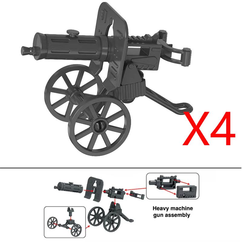 Military Building Blocks Soldier 88mm Flak Gun Cannon Rocket Artillery Military Army War Weapons NSV Backpack Assembly Brick Toy