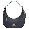 Bailey Refined Pebble Texture Smooth Leather Shoulder Bag, Handbag, Shoulder Bag Large Women's Blue Black C4108-IMSQC