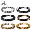 5mm Dubai Stainless Steel Byzantine Chain Bracelet Men Fashion Male Gold Color Wrap Bangle Biker Jewelry