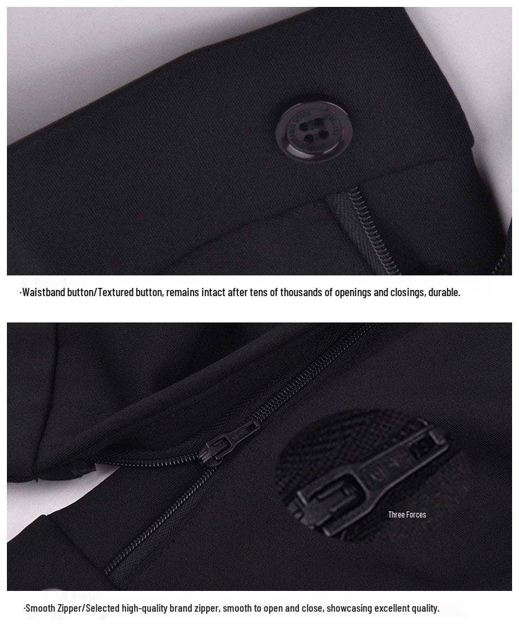 Women's Professional Navy & Black Elastic Suit Trousers