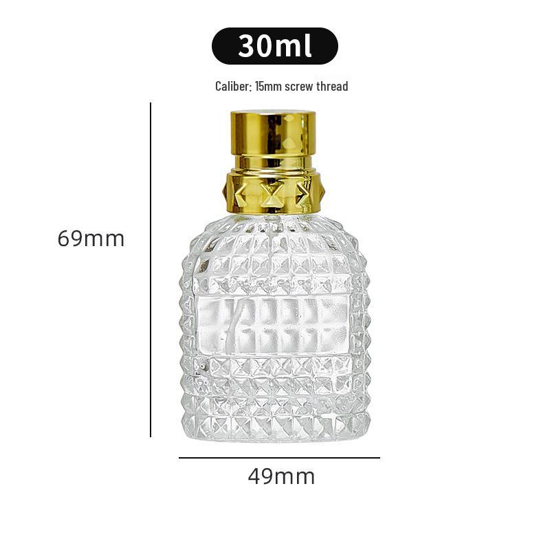 Pineapple-Shaped Refillable Perfume Glass Bottle with Screw Cap (30ml, 50ml, 100ml)