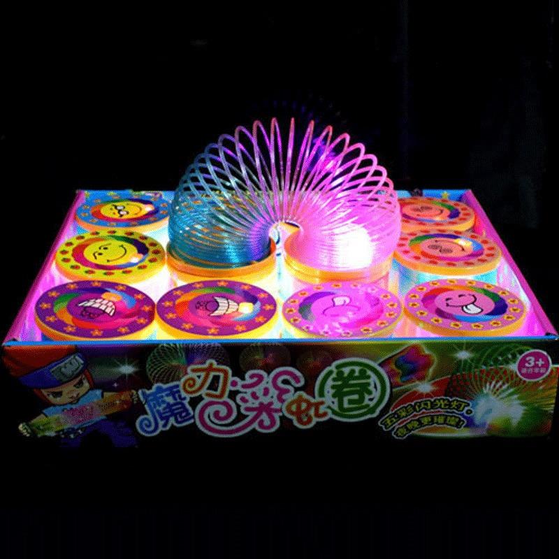 5 PCS Spirale Spiel Regenbogen Verrückte Frühling Antistress glanz Slinky Spielzeug für Kinder Lustige Outdoor Kinder Party Favors