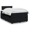 VidaXL Slatted Bed Base with Mattress Black 120x190 Cm Velvet 3289988