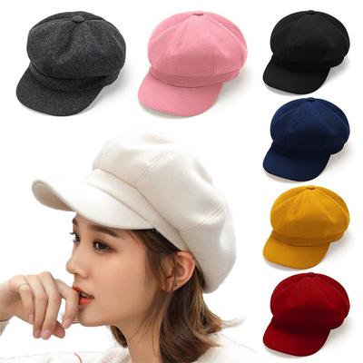 Women Autmn Winter Visor Hat Baker Boy Hats Beret Hat Fedora Wool Caps Painter Cap Newsboy Cap