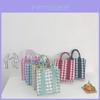 Trendy Children's Shoulder Bag Versatile Plaid Canvas Crossbody Bag For Kids