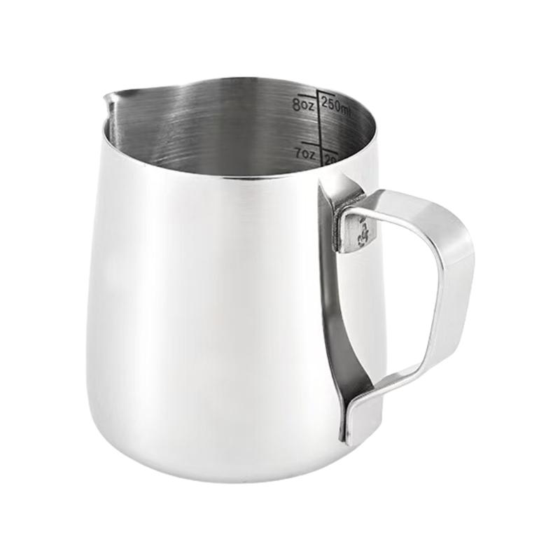 Professional 304Stainless Steel Milk Frother Cup Portable Espresso Steaming Pitcher for Creating Beautiful Coffee Art