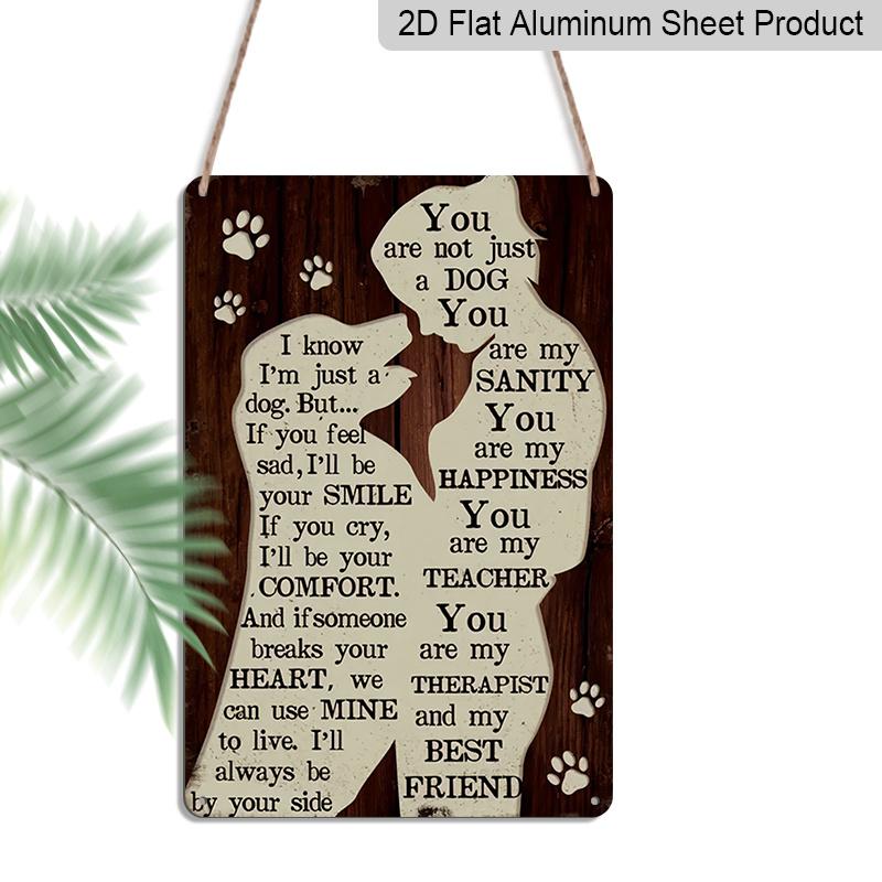

2D Flat - 1pc of Vintage Aluminium Metal Sign for Dog Lovers - Perfect Wall Art Decoration for Home, Living Room, Backyard, Veterinary Clinic, or 20*30cm