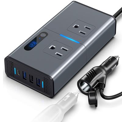 Auto-Wechselrichter DC 12V auf AC 220V Konverter Auto-Netzteil Typ C USB Schnellladestation Transformator Autozubehör