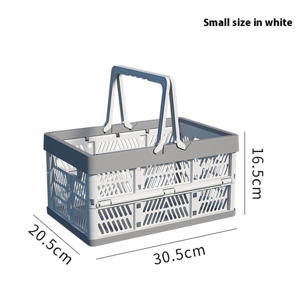 Plastic Collapsible Handle Crate with Handles Storage Baskets Stackable Large for Kitchen Living Room and Desktop Organization 2570₽