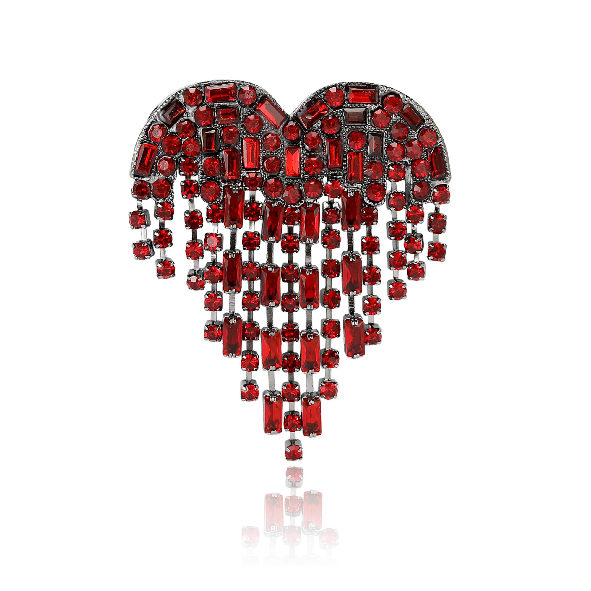 

Модные блестящие броши-кисточки в виде любви для женщин, булавки в форме сердца, повседневные булавки на лацкан, подарочный аксессуар, многоцветные, в наличии