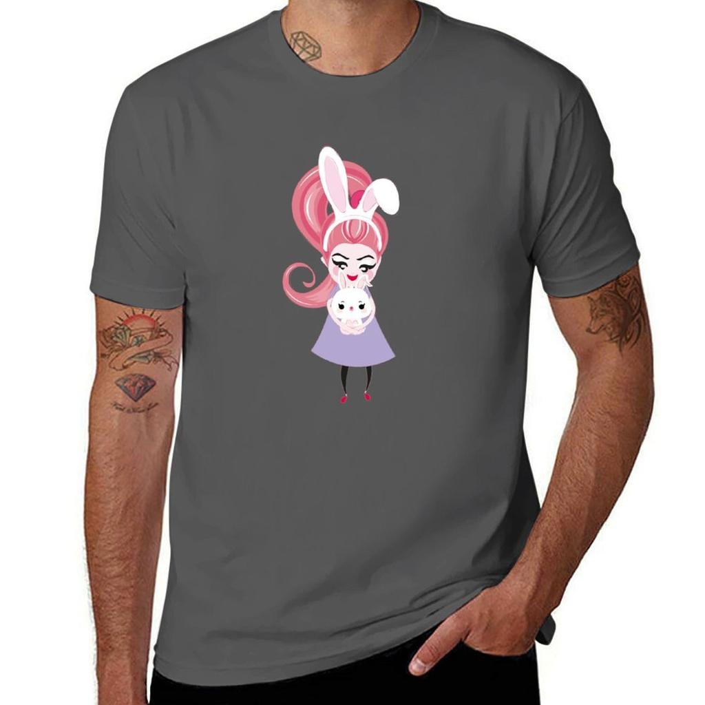 Easter Bunny TShirt Casual Fashion Short Sleeve Cotton TShirt