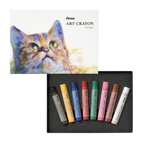 Набор цветных мелков Pentel Crayon Art Crayon 8 цветов PTAC-8