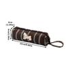 Striped Puppy Pattern Storage Bag Large Capacity Handheld Pencil Case Zipper Design Stationery Pouch School Office