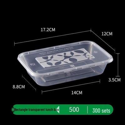 JingJingRS Disposable Rectangular Plastic Food Containers with Lids