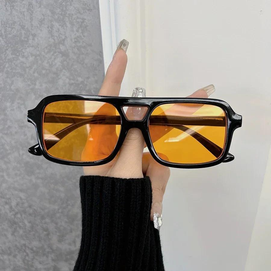 Retro Classic Square Sunglasses For Women Men Stylish Minimalist Female Male Fashion Glasses