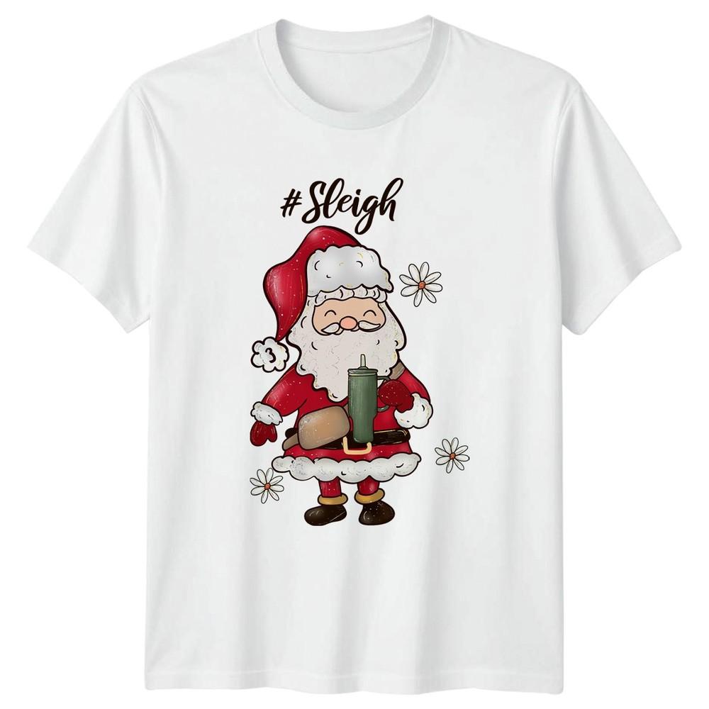 Sleigh Christmas Santa Claus Holidays Unisexs TShirt Unisexs Tee Graphic Unisex Top S