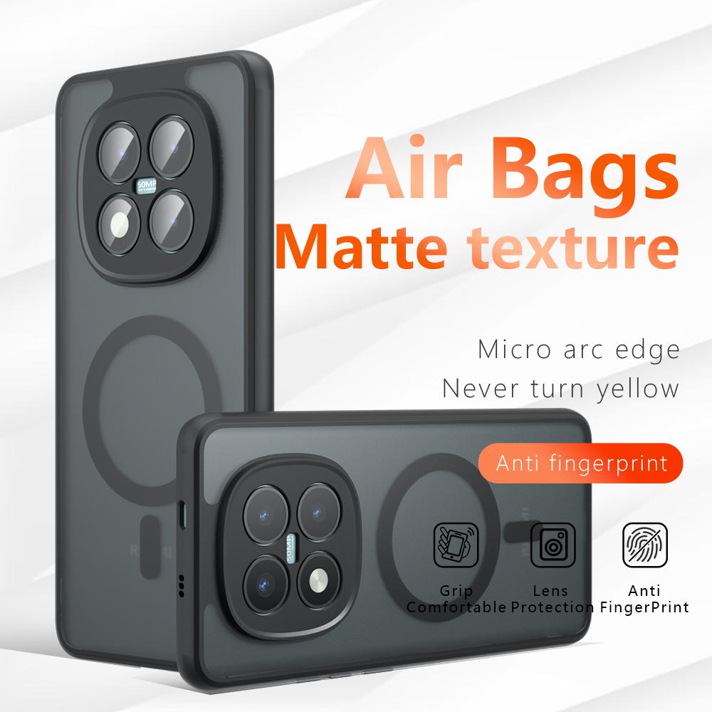 For Xiaomi Poco M8 Pro 5G/Redmi Note 15 Pro+ 5G (Global) Magnetic Case TPU + PC Matte Skin Touch Phone Cover