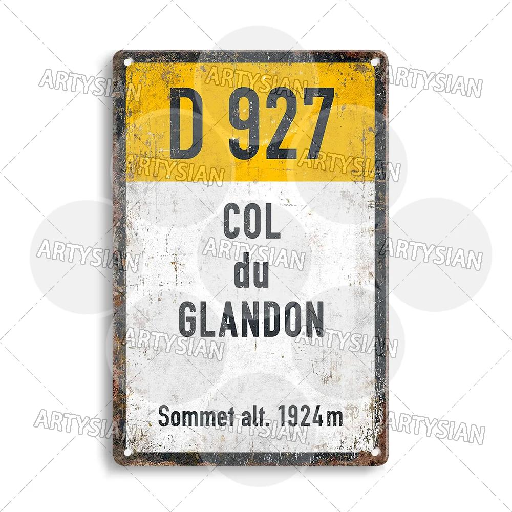 Turul Franței Ciclism Placă metalică Reper ALPE d'HUEZ Col D'Aubisque Col du Granon Peyresourde d'IZOARD l'ISERAN BONETTE