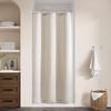Natural Cream Linen Shower Curtain Country Boho Farmhouse Bathroom Decor Beige Shower Curtains for Bathroom Neutral Cloth