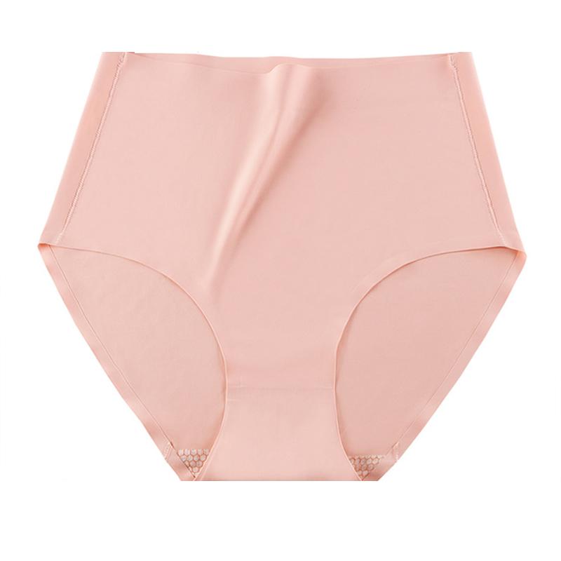 

Женское нижнее белье, трусы с подтяжкой живота, антибактериальные трусы с высокой талией, бесшовные трусы из ледяного шелка, с подтяжкой бедер, антибактериальные трусики L