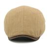 HT4738 Mens Berets Women Solid Plain Artist Painter Beret Hat Casual Adjustable Ivy Flat Cap Male Female Cotton Linen Beret Cap